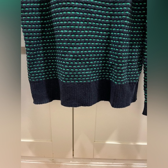 J. Crew navy and green XS turtleneck sweater - Picture 5 of 11